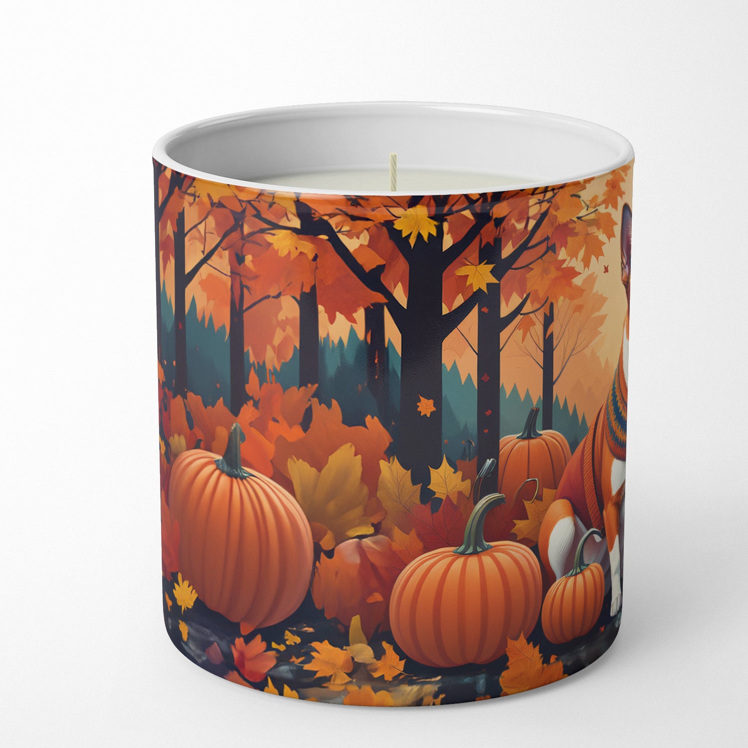 Red Basenji Fall Decorative Soy Candle