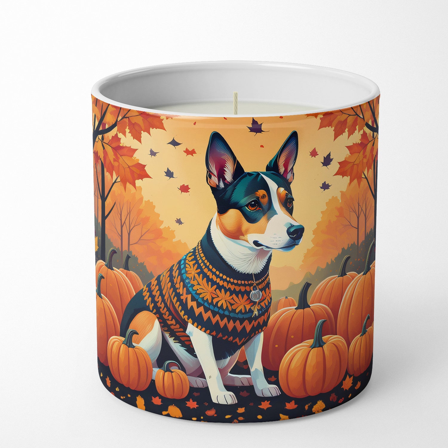 Buy this Basenji Fall Decorative Soy Candle