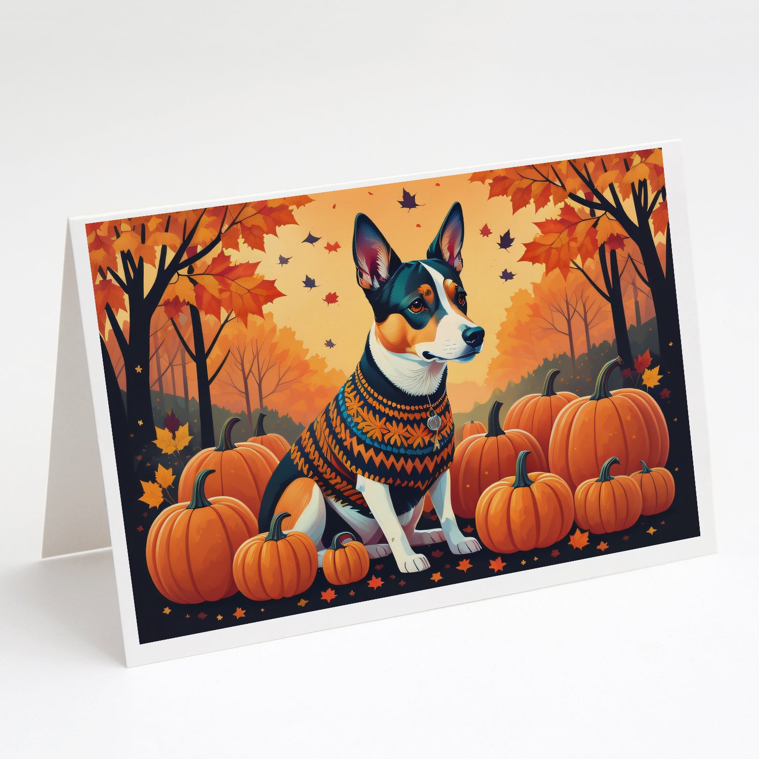 Buy this Basenji Fall Greeting Cards and Envelopes Pack of 8
