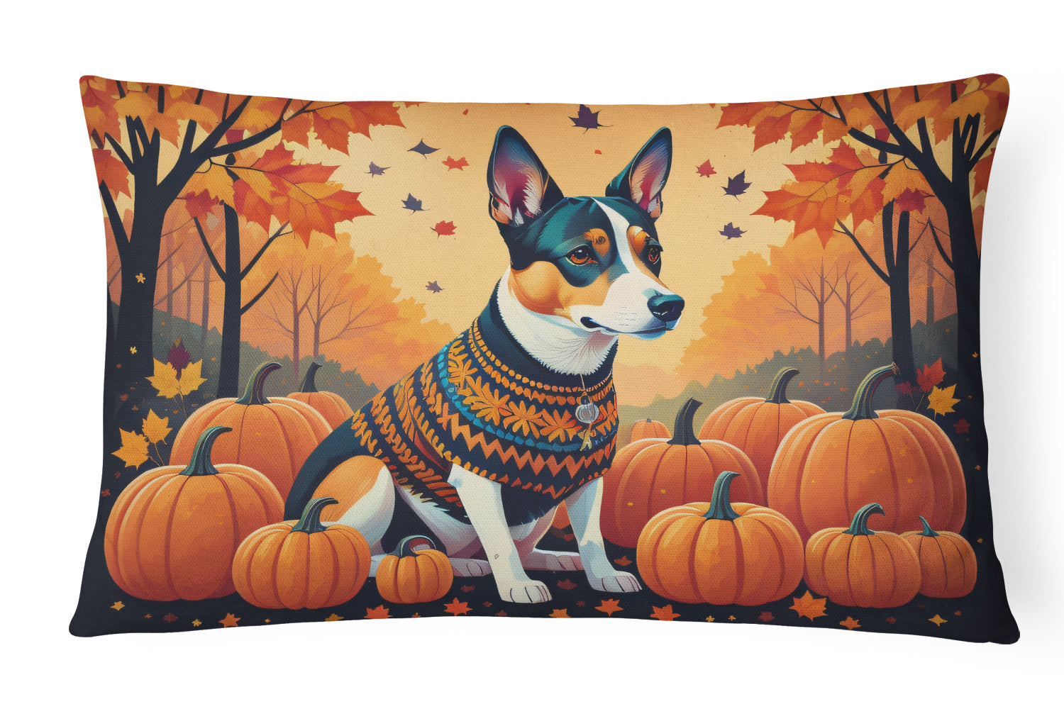 Buy this Basenji Fall Fabric Decorative Pillow