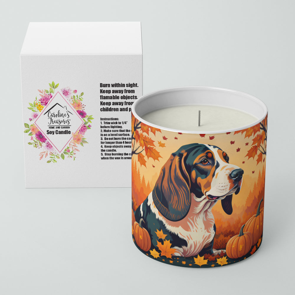 Caroline's Treasures Basset Hound Fall Decorative Soy Candle