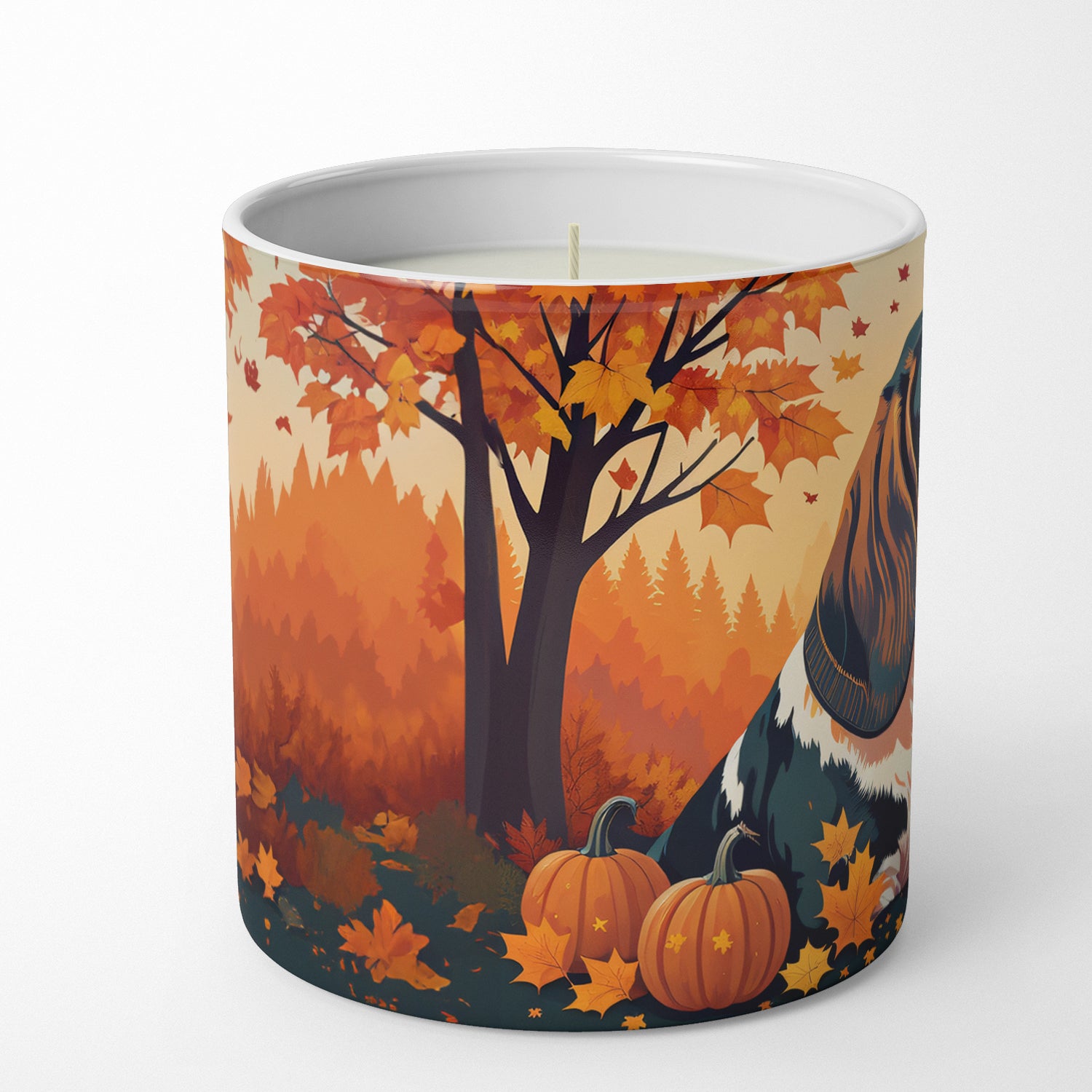 Caroline's Treasures Basset Hound Fall Decorative Soy Candle