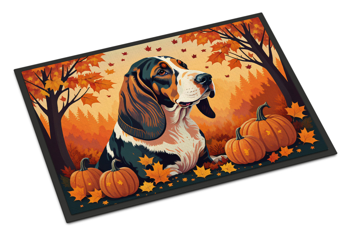 Buy this Basset Hound Fall Indoor or Outdoor Mat 24x36