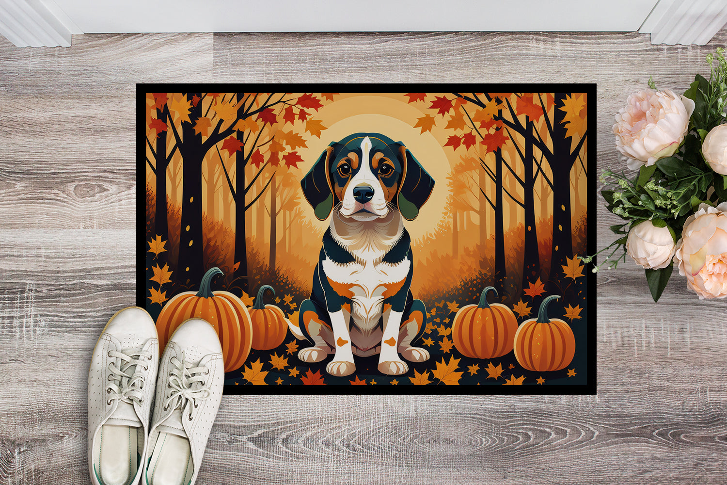 Beagle Fall Doormat 18x27