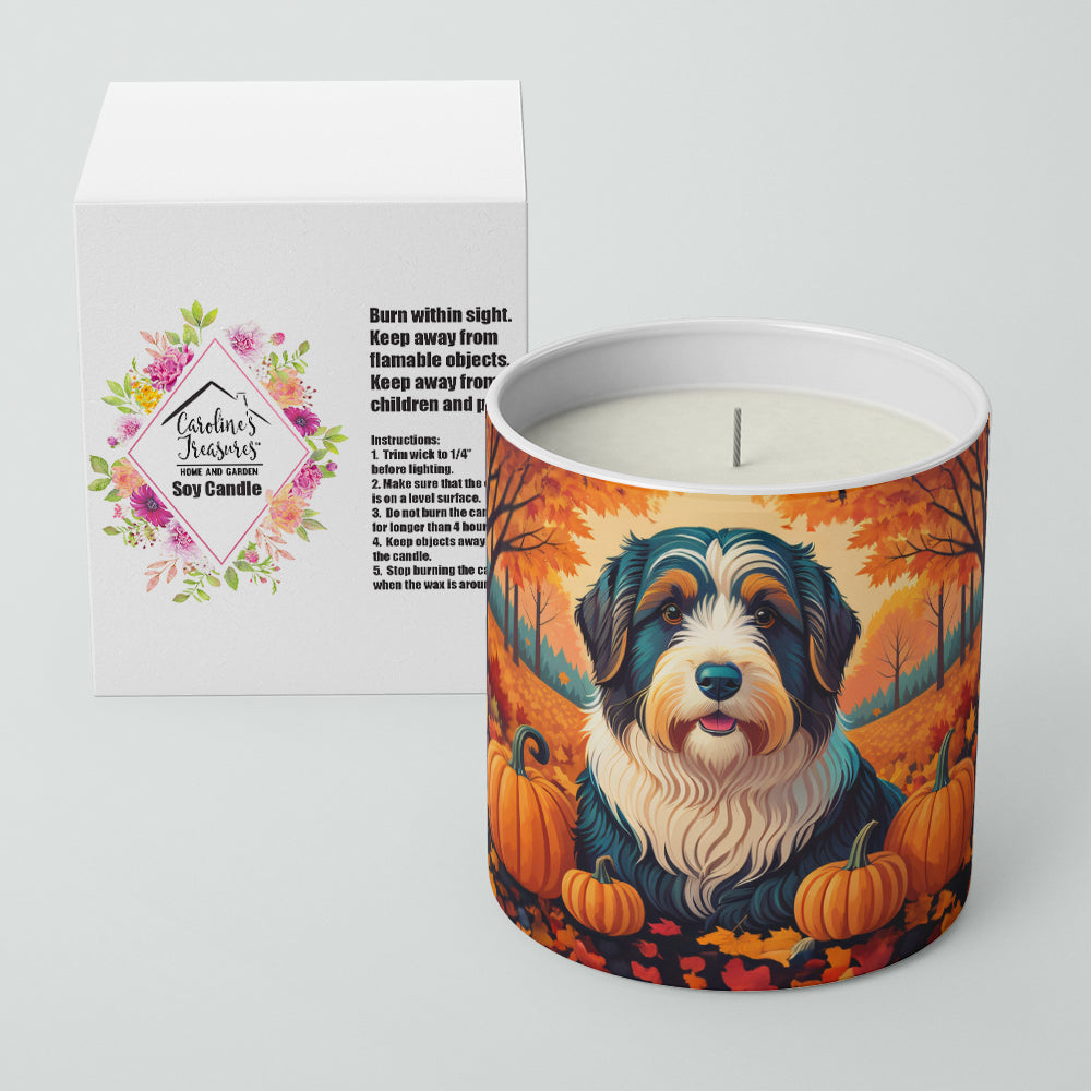 Buy this Bearded Collie Fall Decorative Soy Candle
