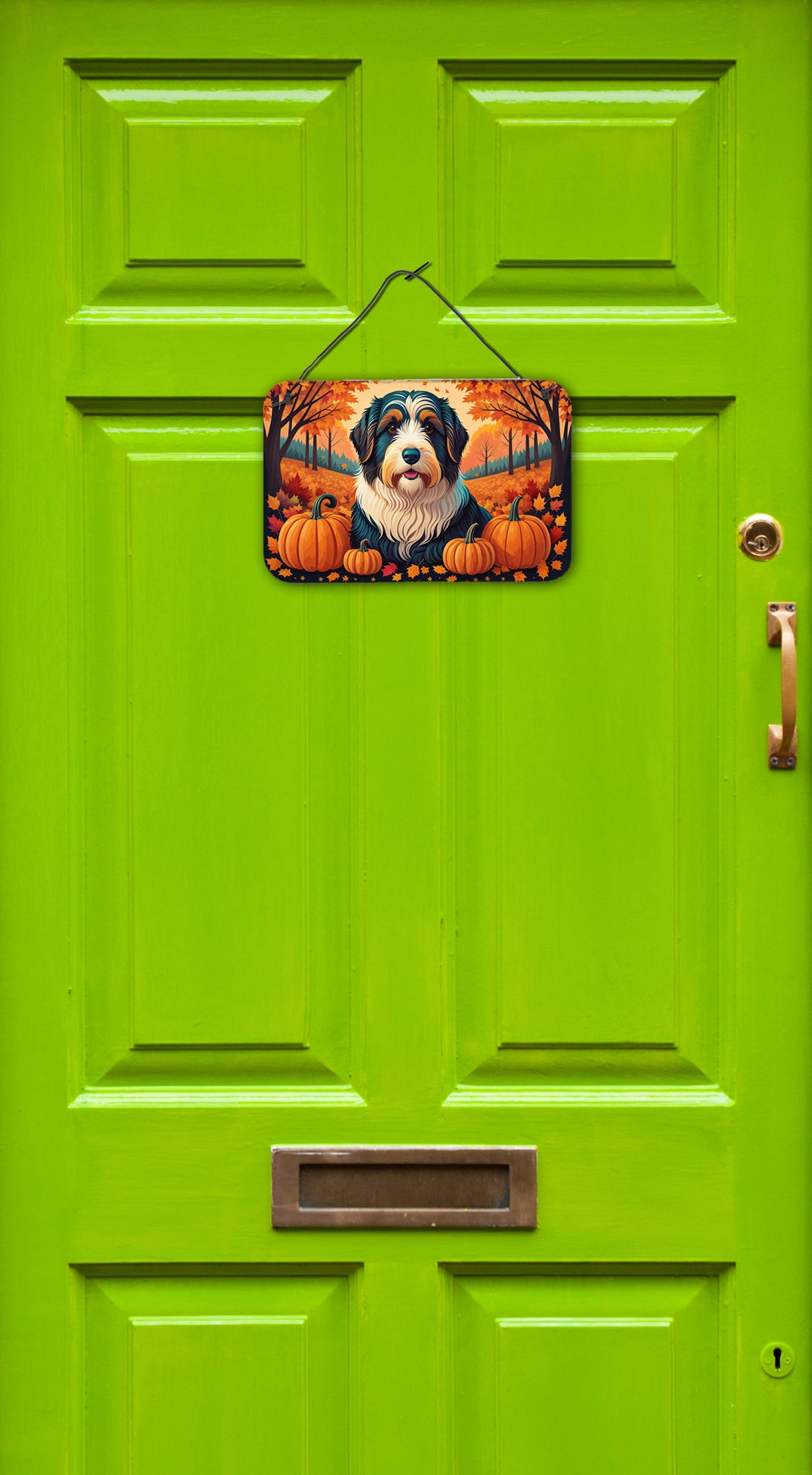 Bearded Collie Fall Wall or Door Hanging Prints