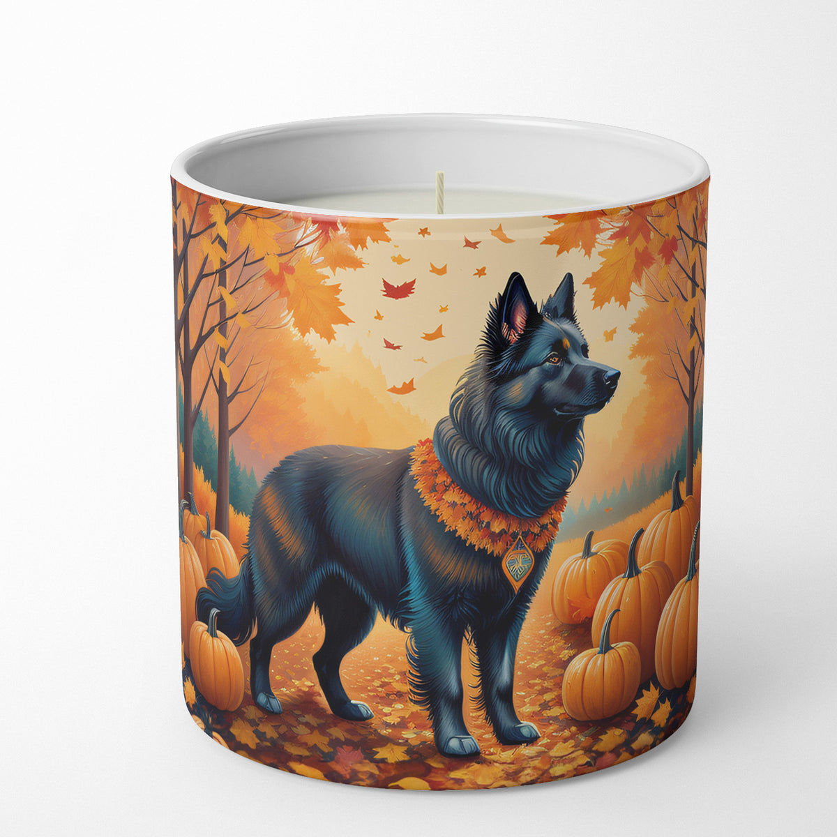 Buy this Belgian Sheepdog Fall Decorative Soy Candle