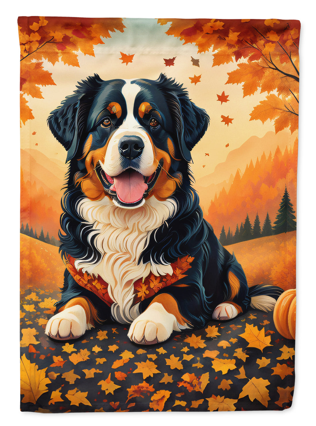 Buy this Bernese Mountain Dog Fall House Flag