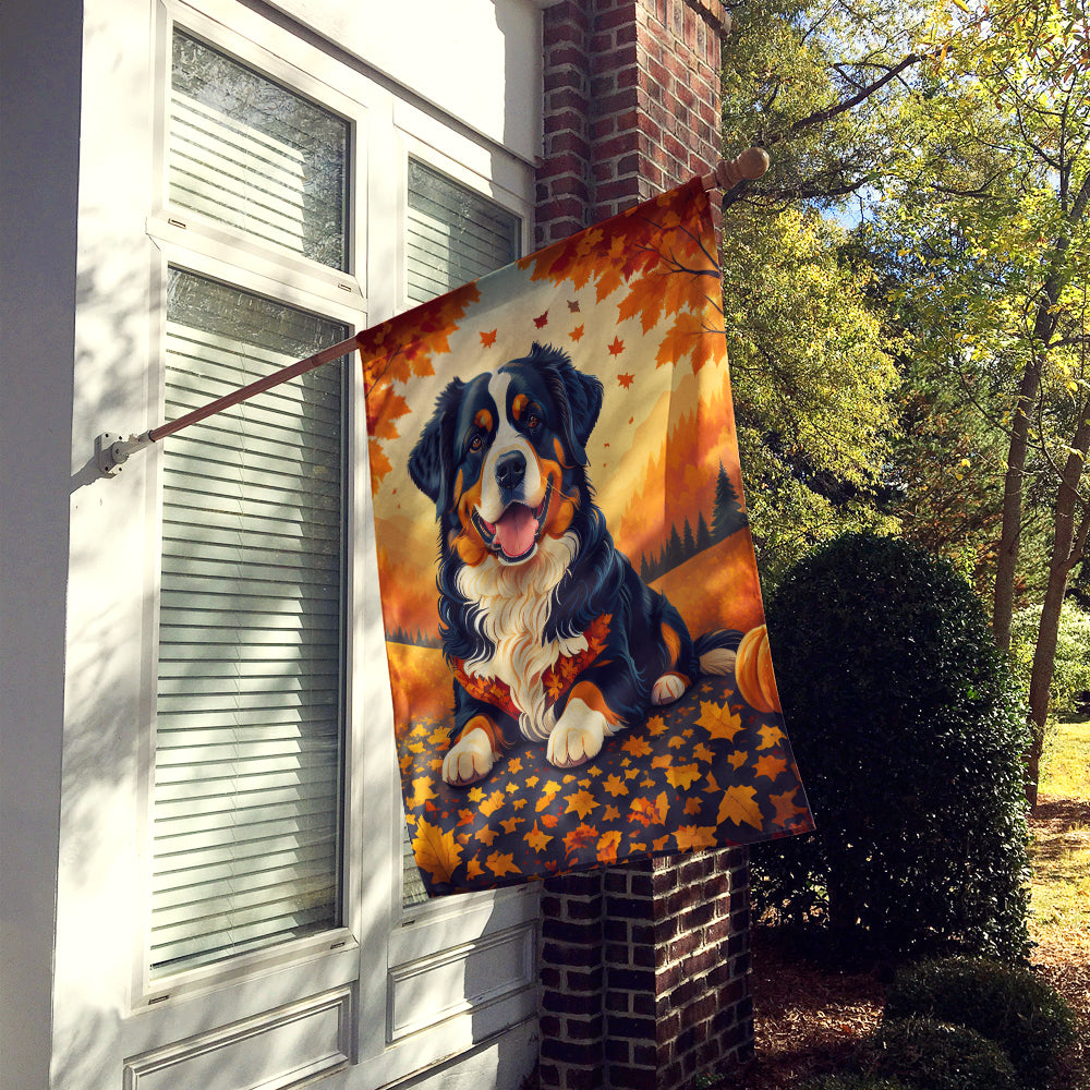 Buy this Bernese Mountain Dog Fall House Flag