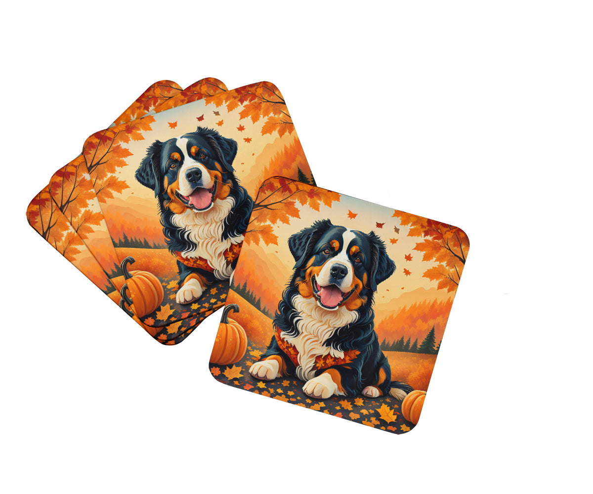 Buy this Bernese Mountain Dog Fall Foam Coaster Set of 4