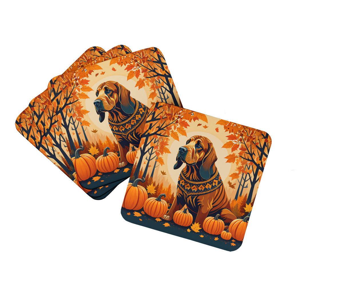 Buy this Bloodhound Fall Foam Coaster Set of 4