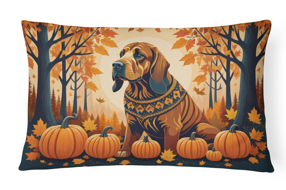 Buy this Bloodhound Fall Fabric Decorative Pillow