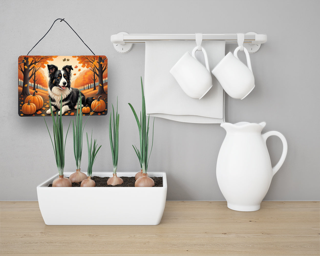 Border Collie Fall Wall or Door Hanging Prints