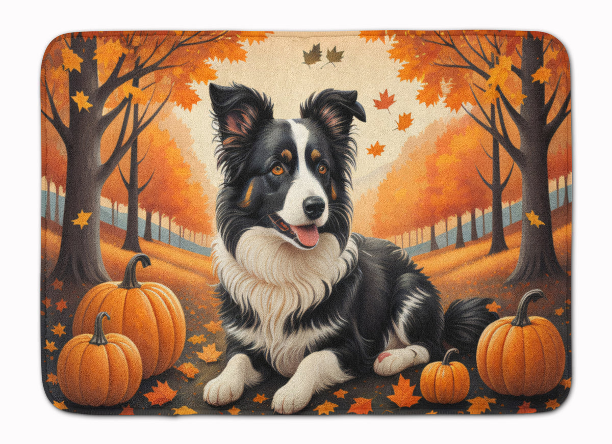 Buy this Border Collie Fall Memory Foam Kitchen Mat