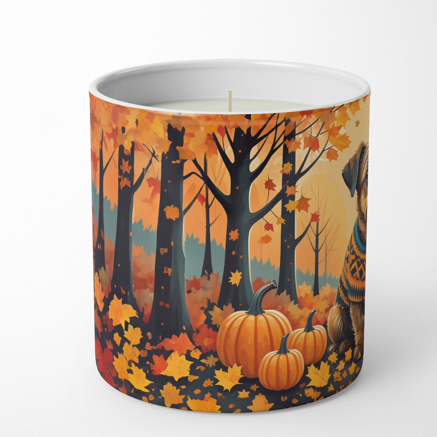 Border Terrier Fall Decorative Soy Candle