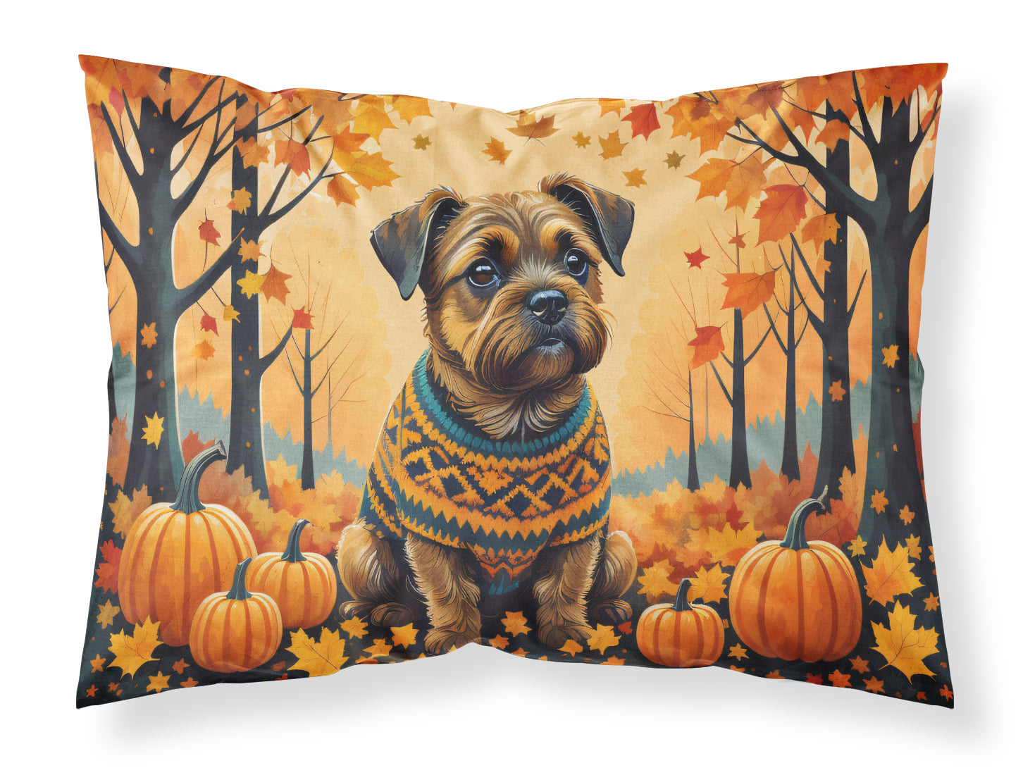 Buy this Border Terrier Fall Fabric Standard Pillowcase