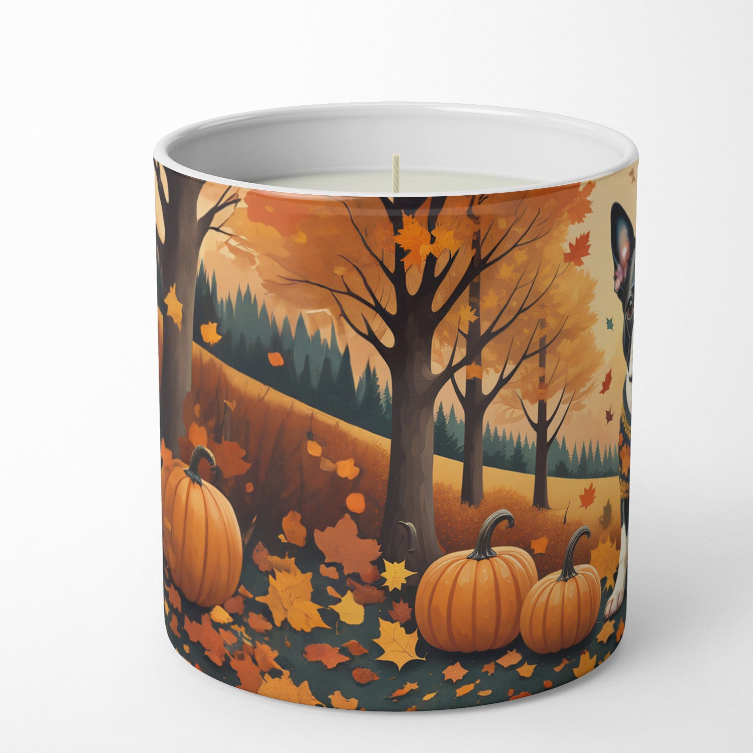 Boston Terrier Fall Decorative Soy Candle