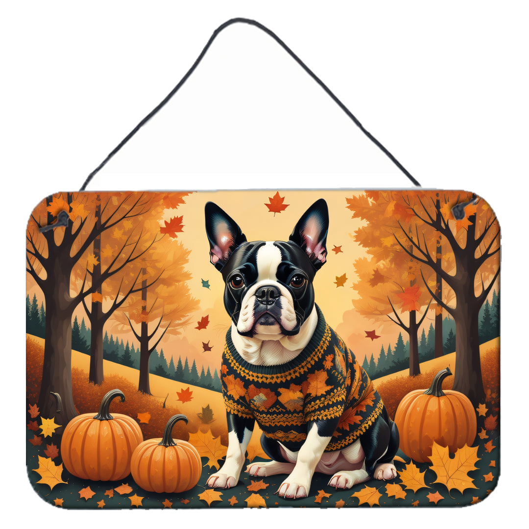 Buy this Boston Terrier Fall Wall or Door Hanging Prints