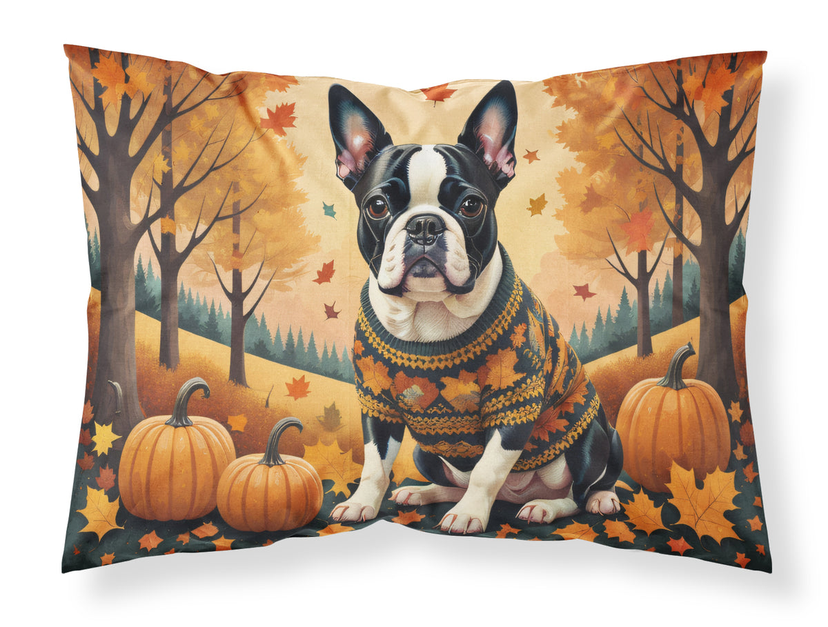 Buy this Boston Terrier Fall Fabric Standard Pillowcase