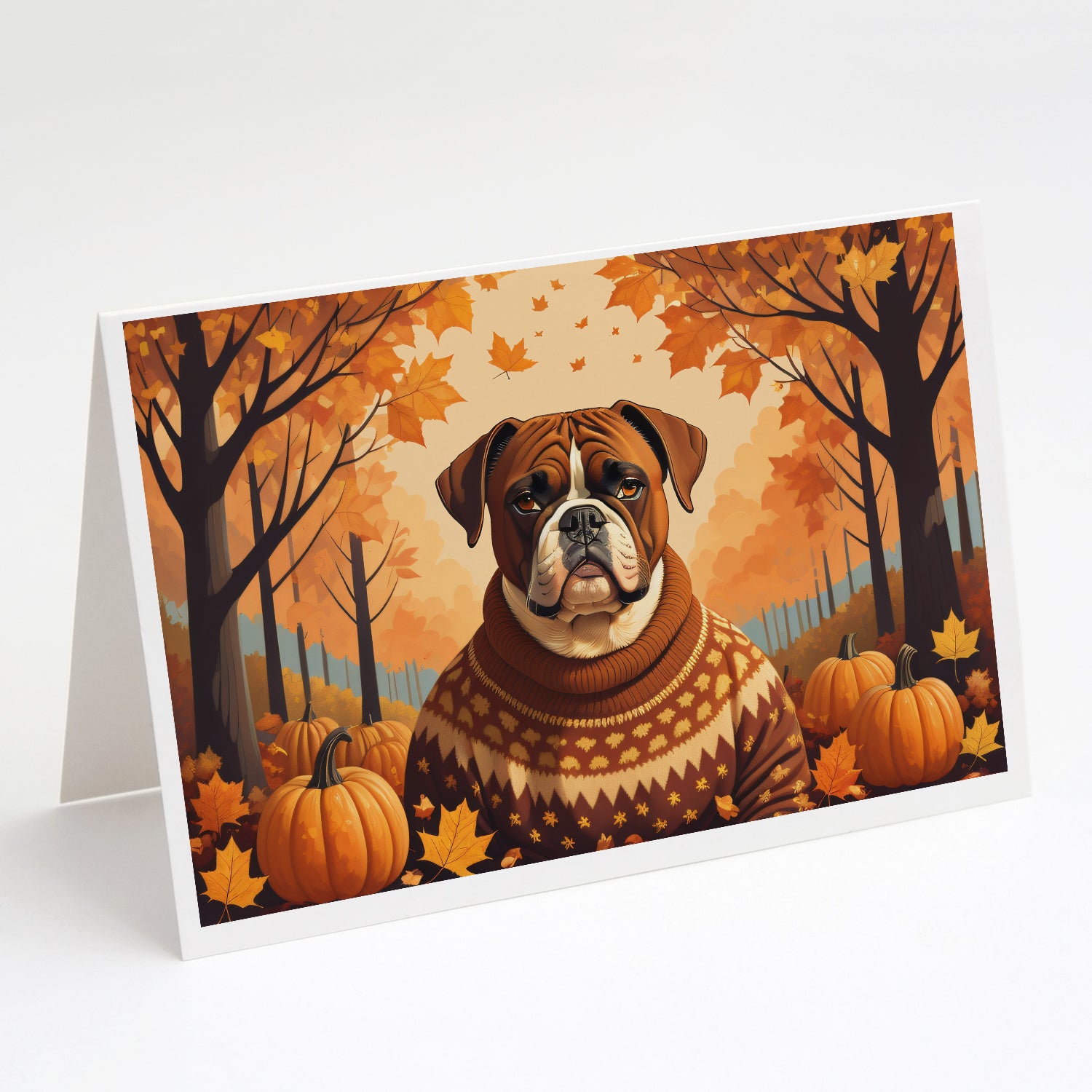 Buy this Boxer Fall Greeting Cards and Envelopes Pack of 8