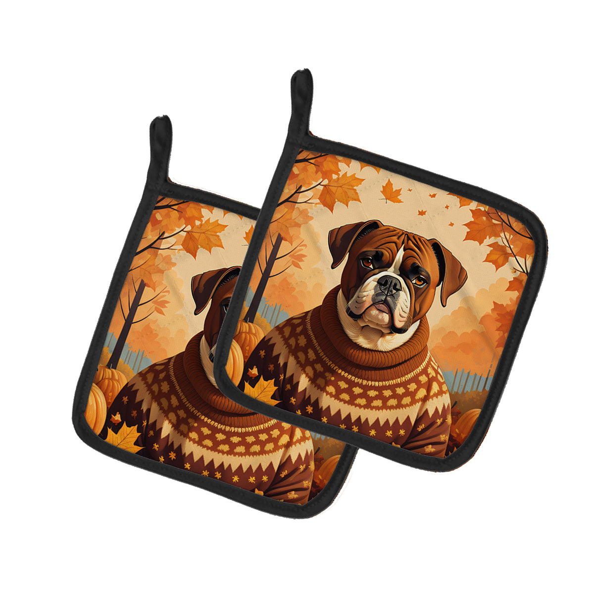 Buy this Boxer Fall Pair of Pot Holders
