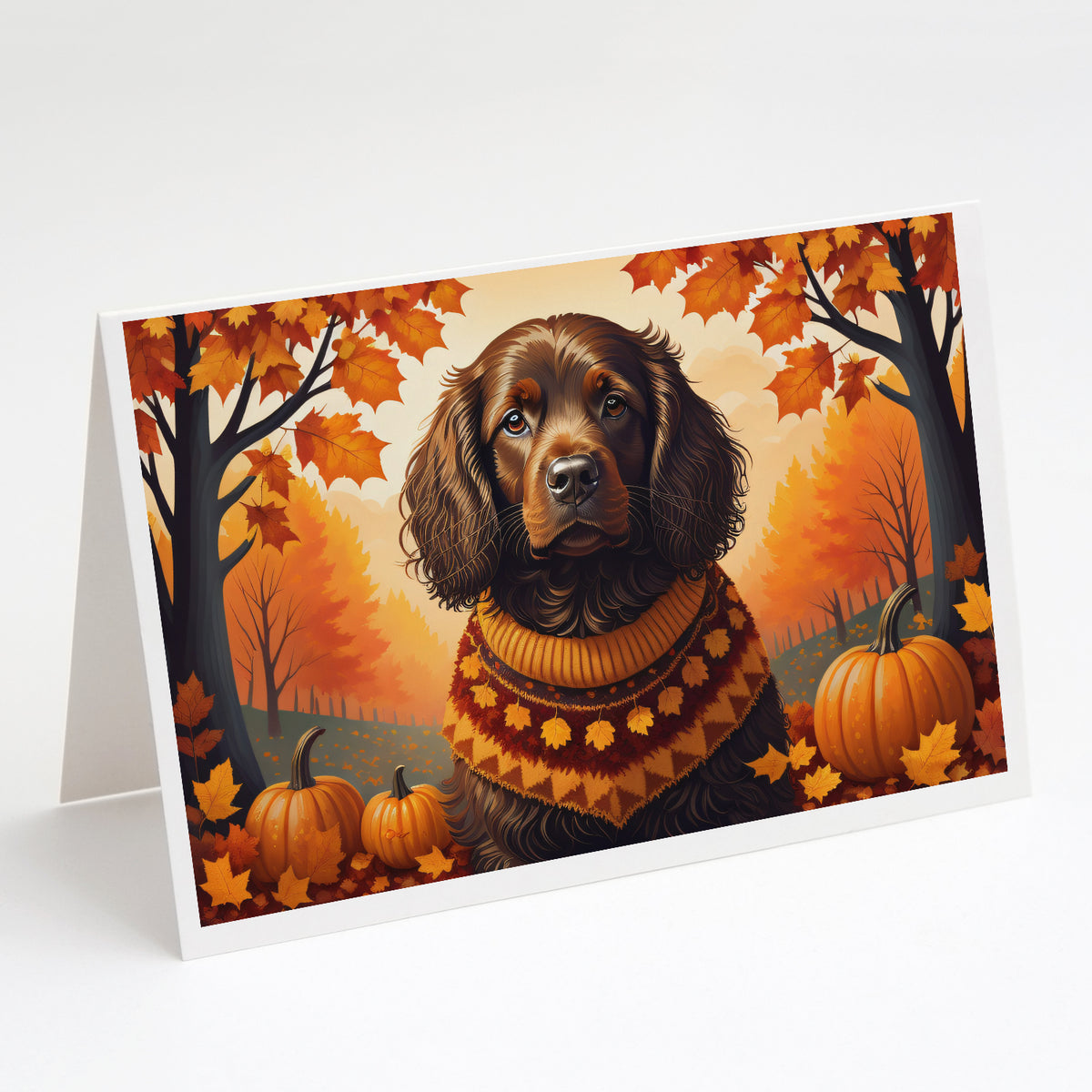 Buy this Boykin Spaniel Fall Greeting Cards and Envelopes Pack of 8