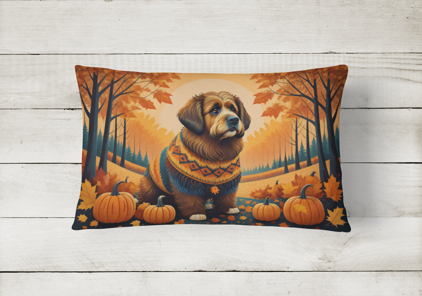Buy this Briard Fall Fabric Decorative Pillow
