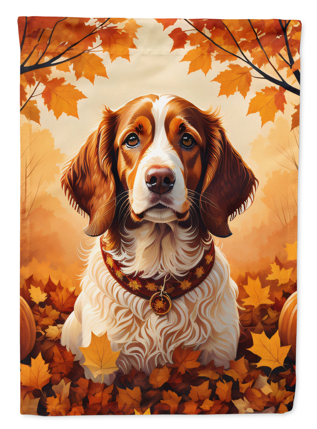 Buy this Brittany Spaniel Fall House Flag