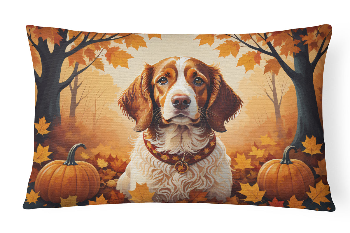 Buy this Brittany Spaniel Fall Fabric Decorative Pillow