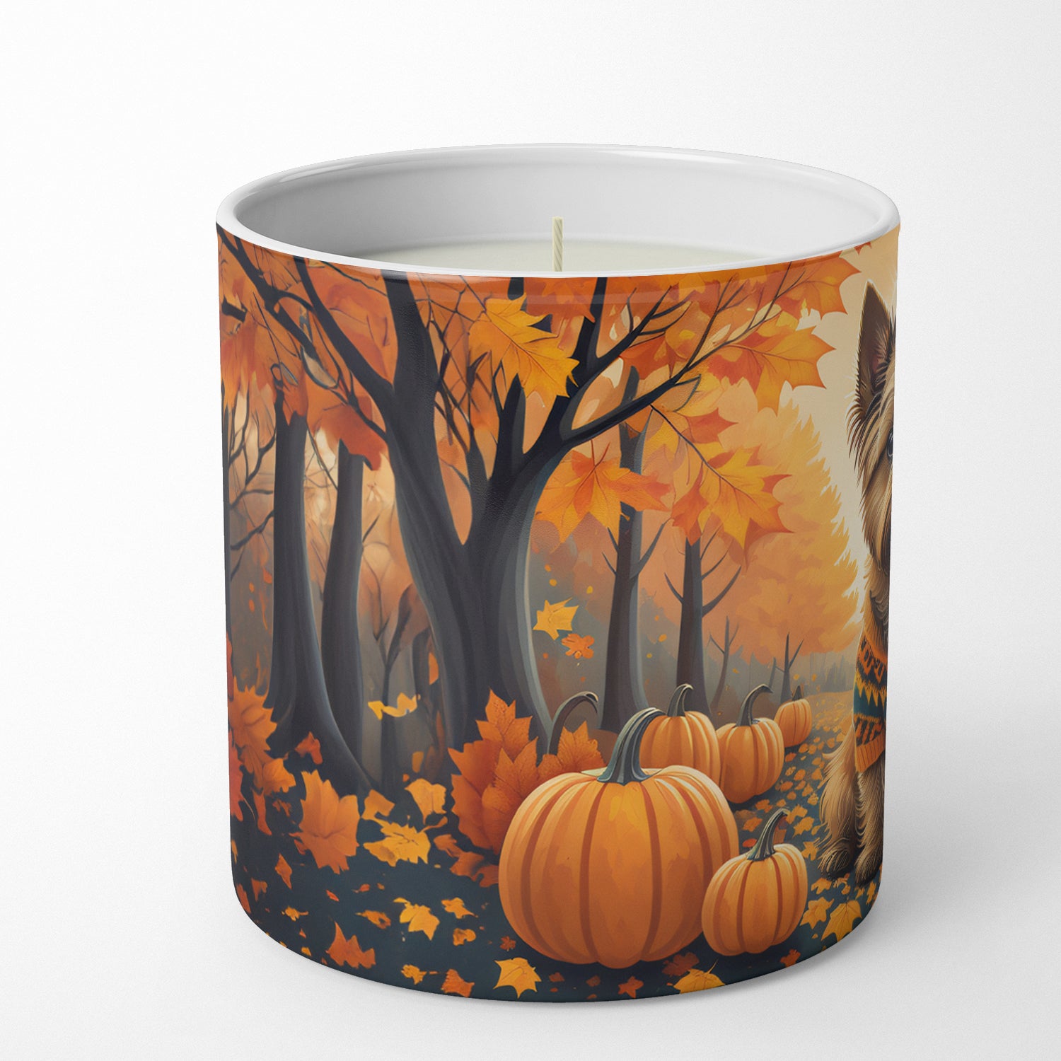 Cairn Terrier Fall Decorative Soy Candle