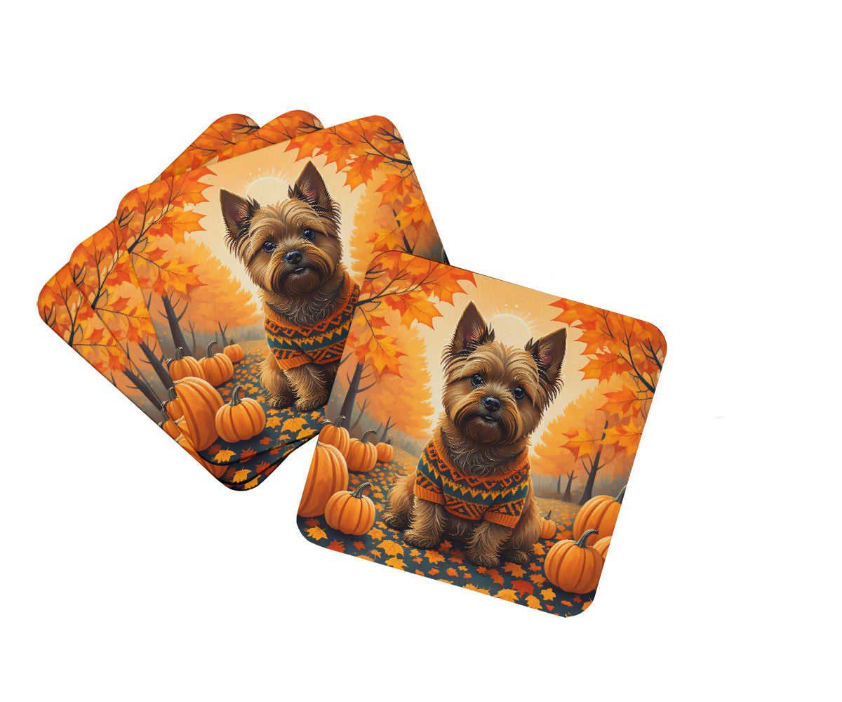 Buy this Cairn Terrier Fall Foam Coaster Set of 4