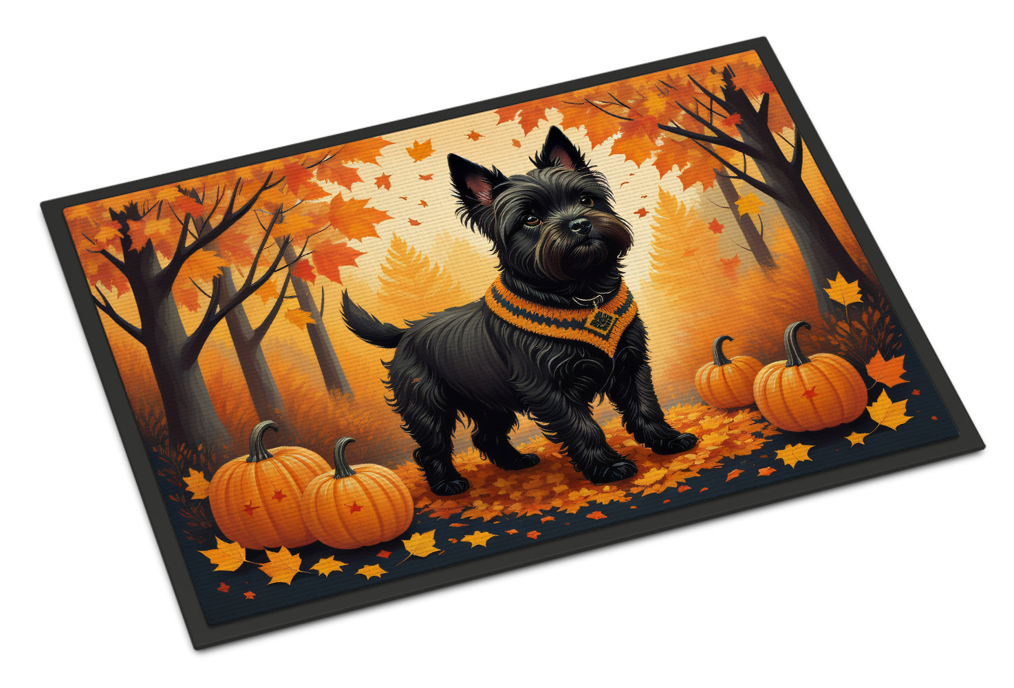 Buy this Black Cairn Terrier Fall Indoor or Outdoor Mat 24x36