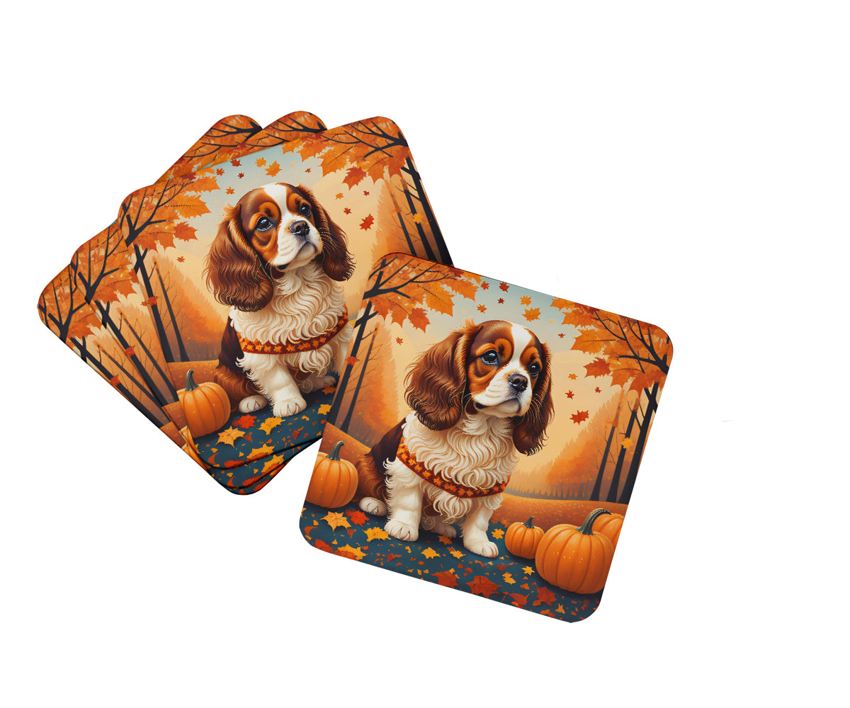Buy this Cavalier Spaniel Fall Foam Coaster Set of 4