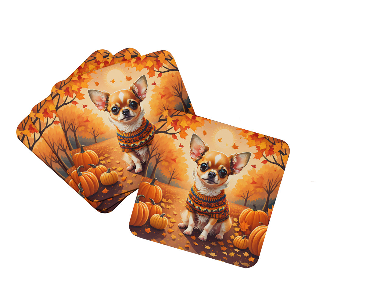 Buy this Chihuahua Fall Foam Coaster Set of 4