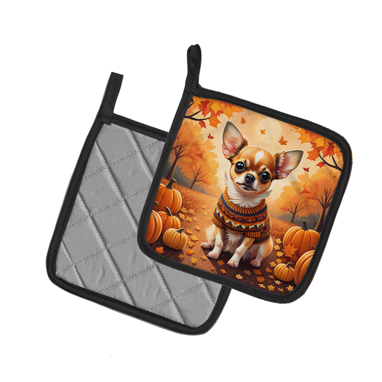 Buy this Chihuahua Fall Pair of Pot Holders