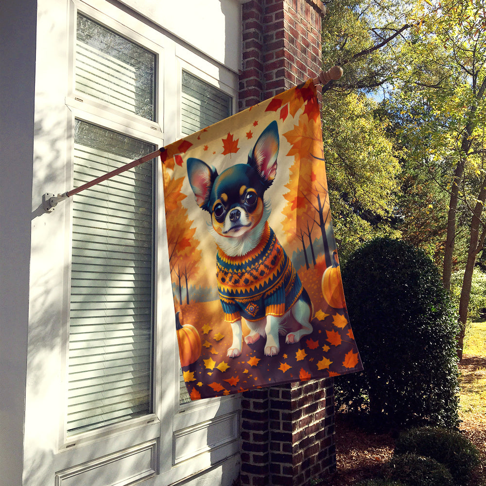 Buy this Tricolor Chihuahua Fall House Flag