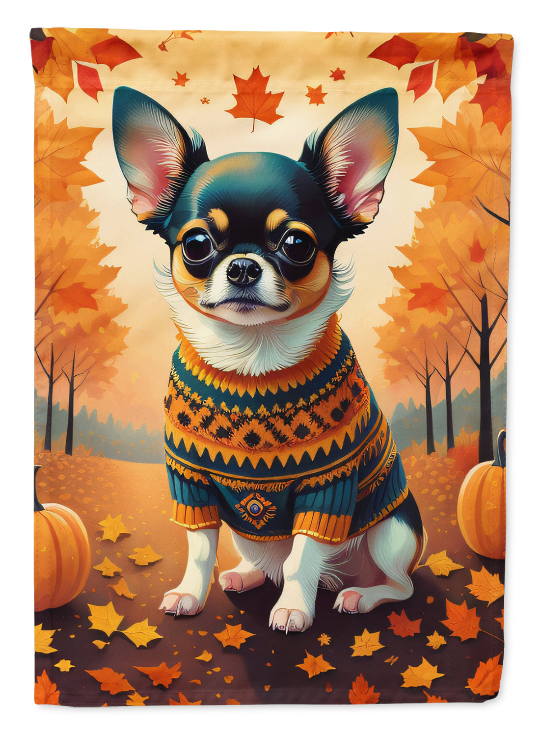 Buy this Tricolor Chihuahua Fall Garden Flag