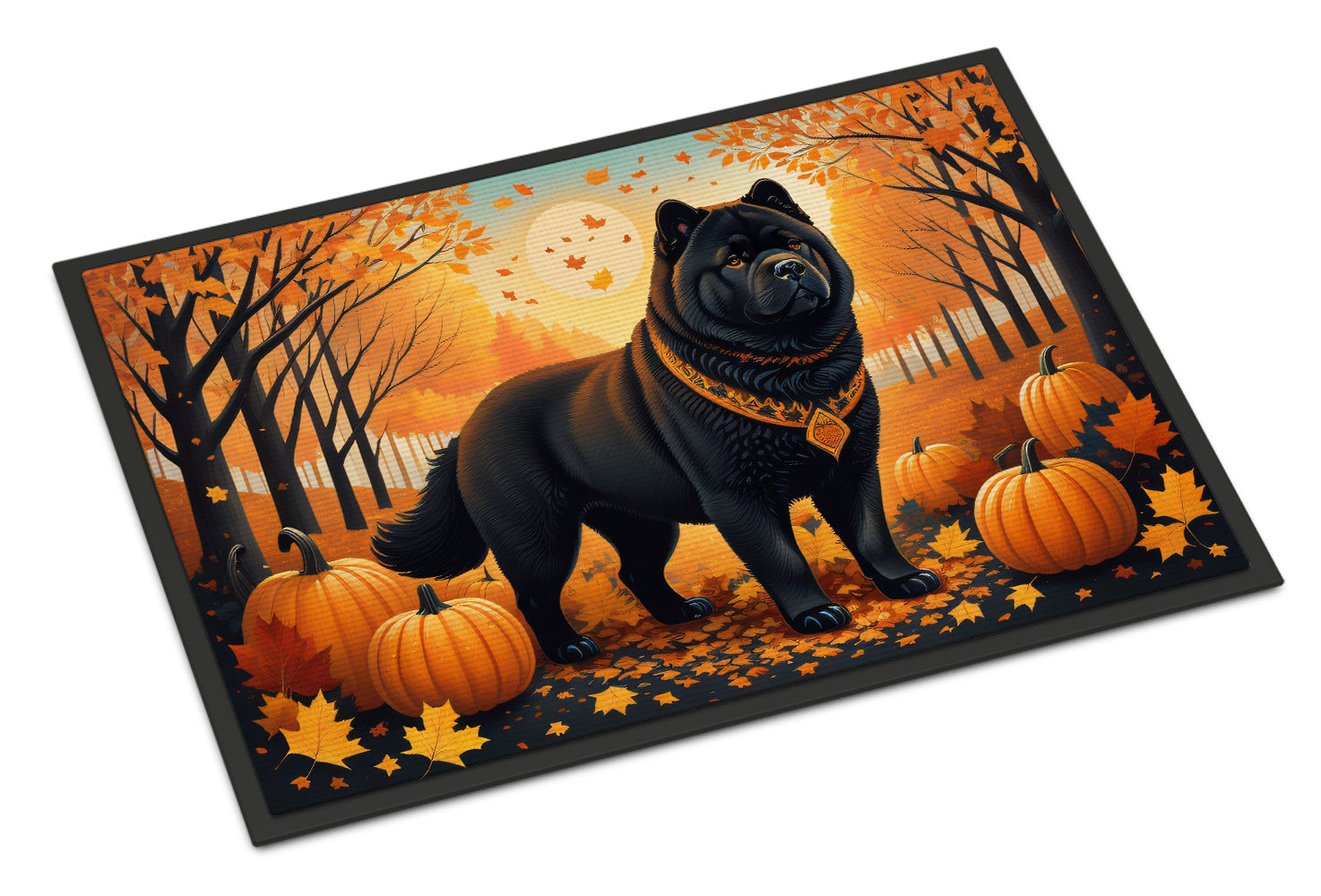 Buy this Black Chow Chow Fall Indoor or Outdoor Mat 24x36