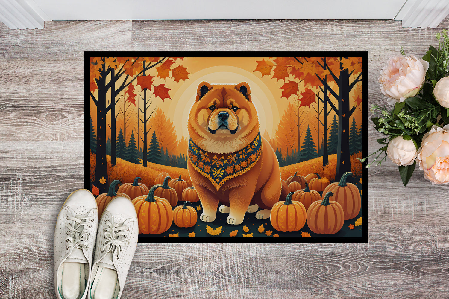 Buy this Chow Chow Fall Doormat 18x27