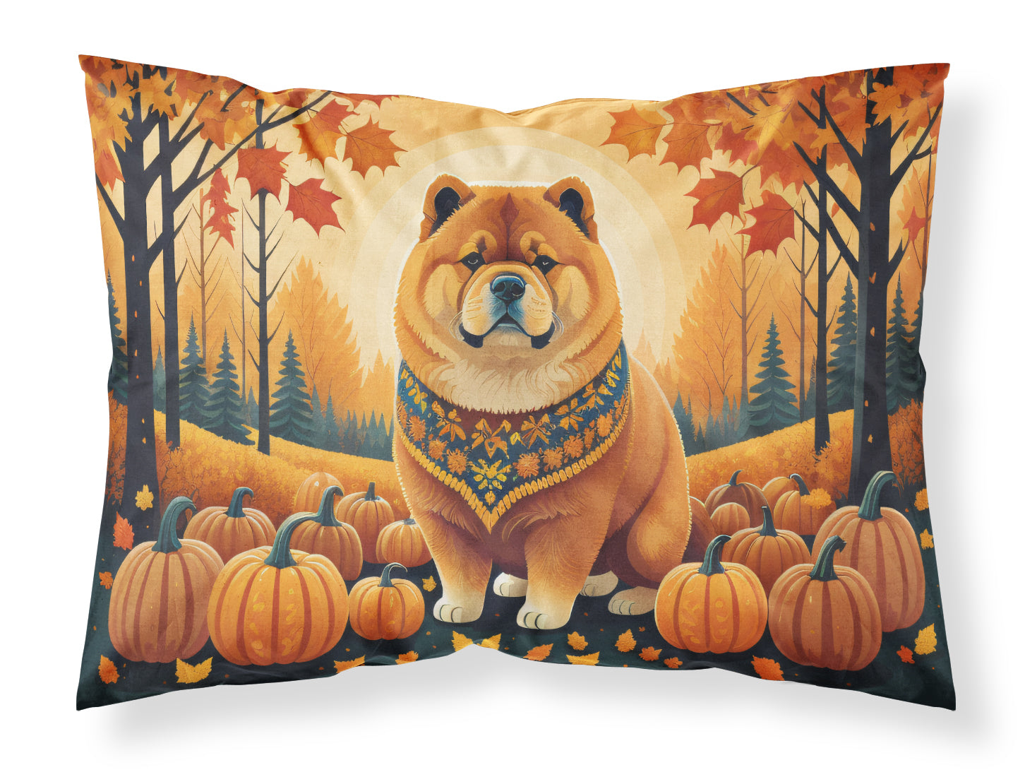 Buy this Chow Chow Fall Fabric Standard Pillowcase