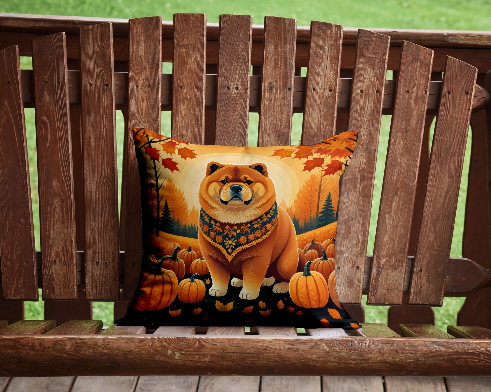 Buy this Chow Chow Fall Fabric Decorative Pillow