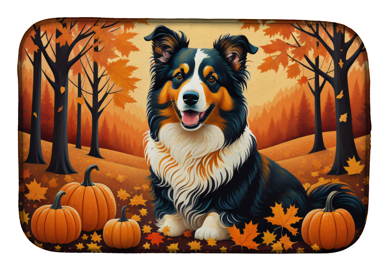 Buy this Collie Fall Dish Drying Mat