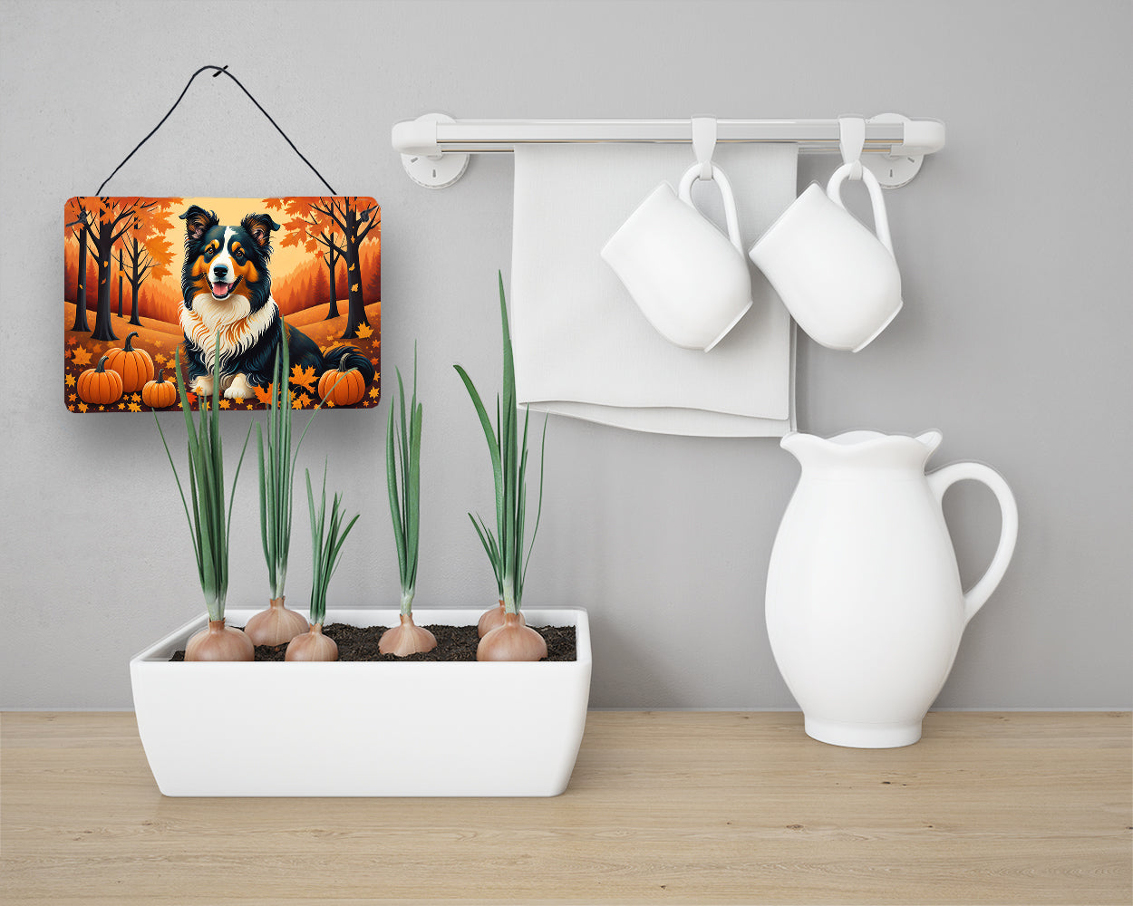 Collie Fall Wall or Door Hanging Prints