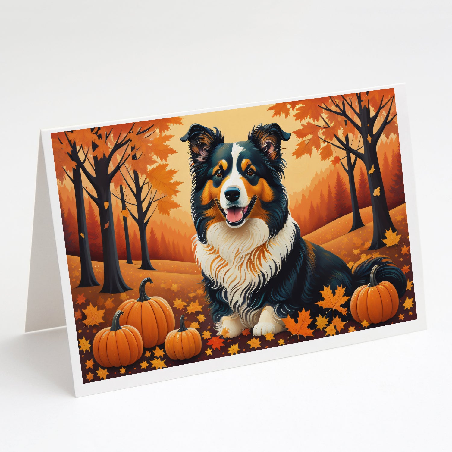 Buy this Collie Fall Greeting Cards and Envelopes Pack of 8
