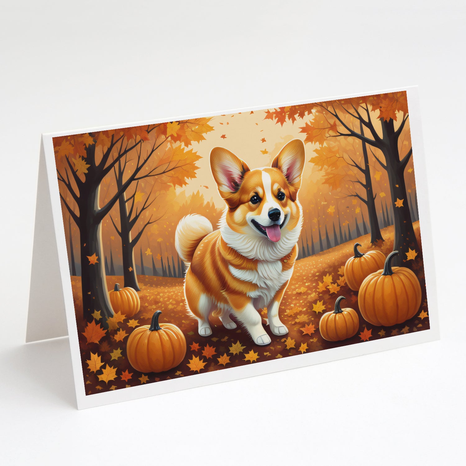 Buy this Corgi Fall Greeting Cards and Envelopes Pack of 8