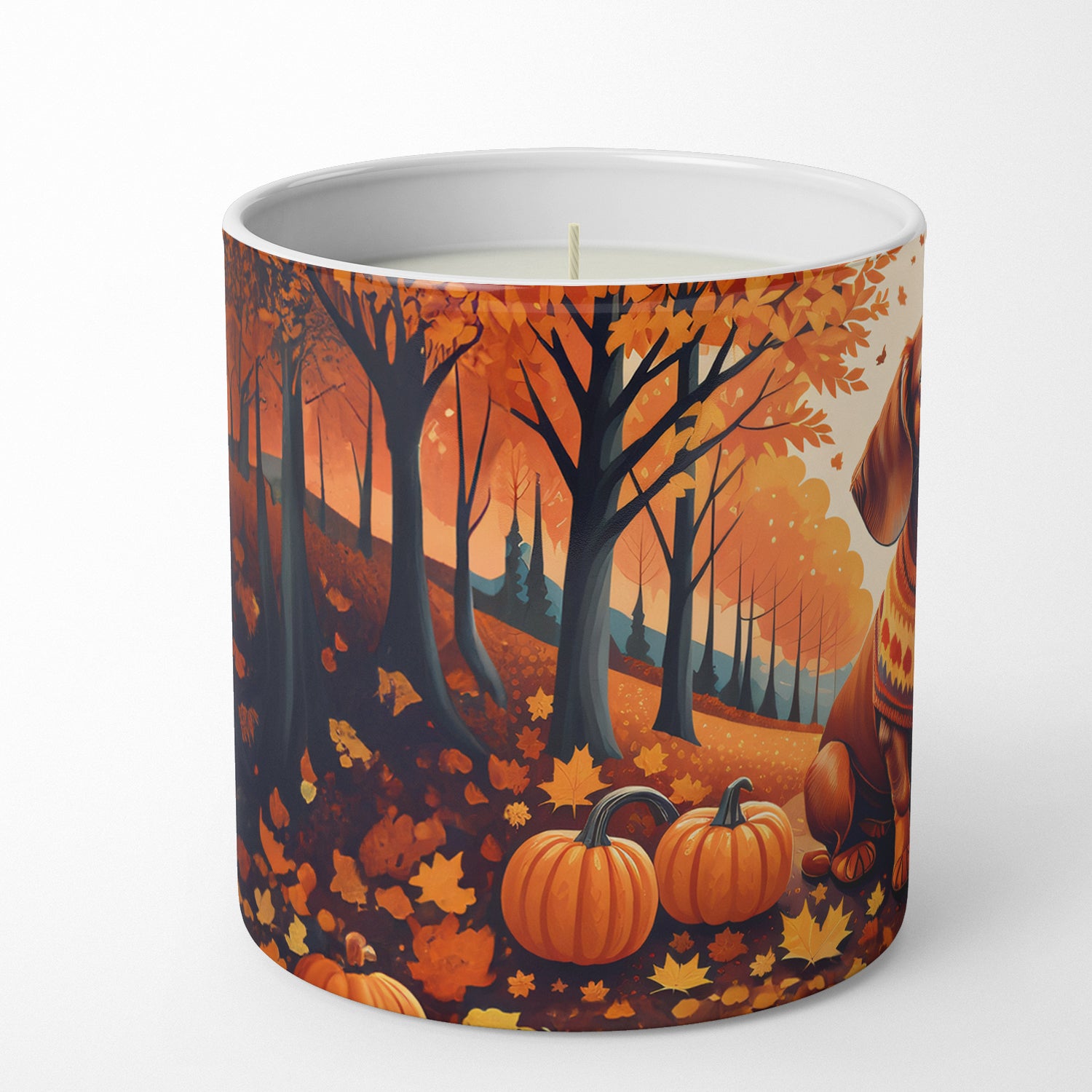 Dachshund Fall Decorative Soy Candle