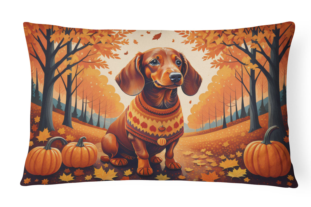 Buy this Dachshund Fall Fabric Decorative Pillow