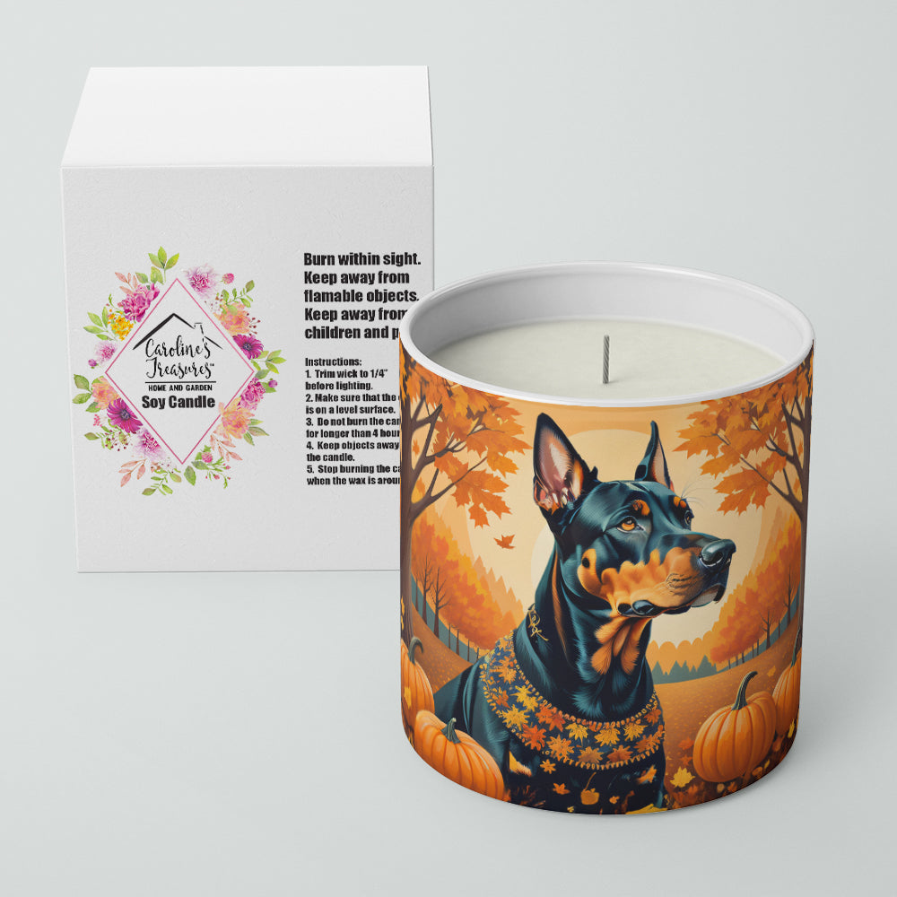 Buy this Doberman Pinscher Fall Decorative Soy Candle