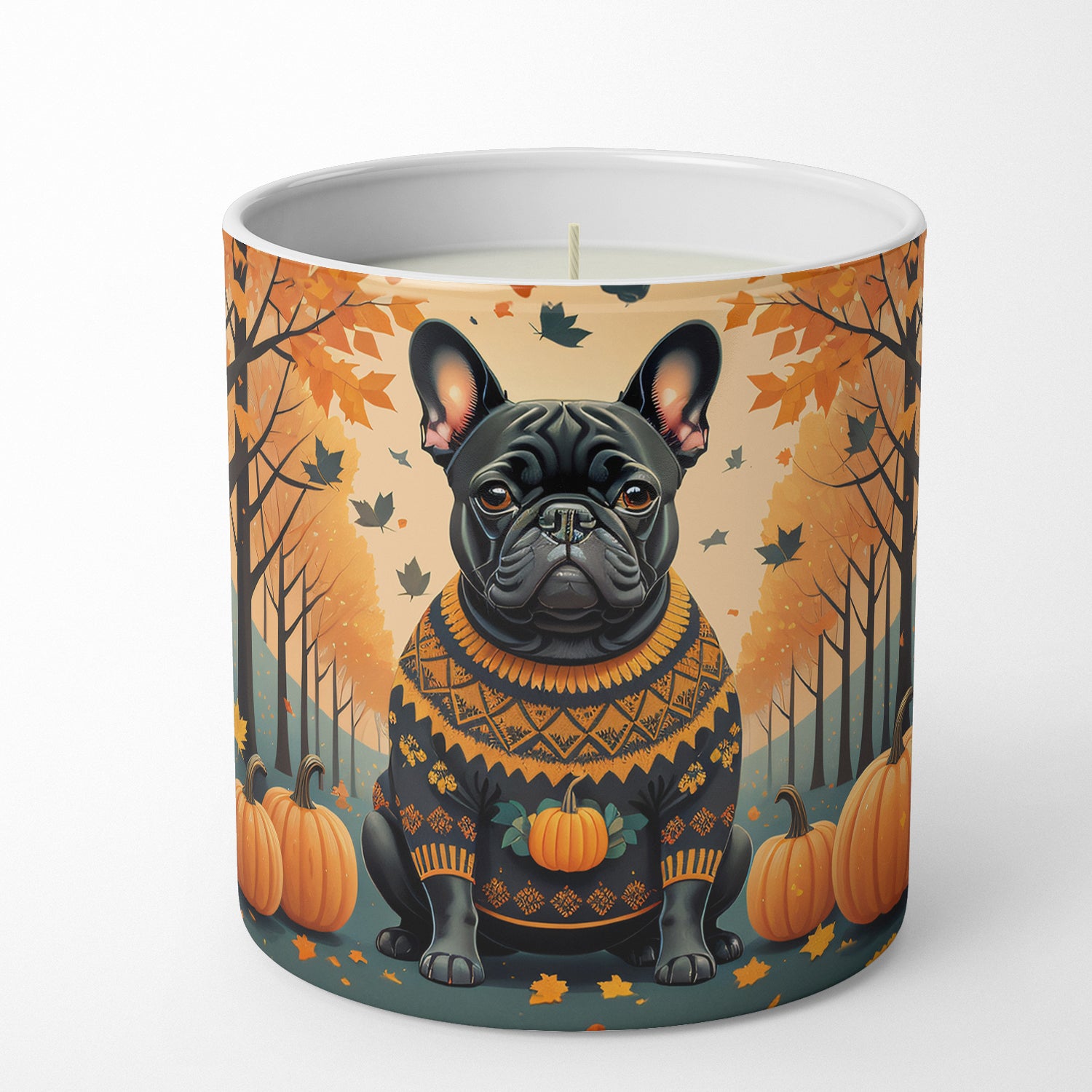 Buy this Black French Bulldog Fall Decorative Soy Candle