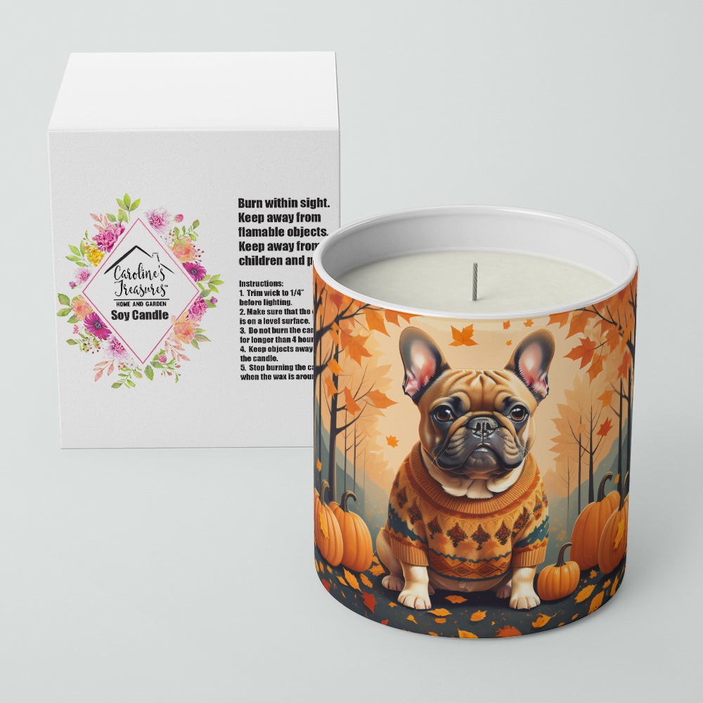 Buy this Fawn French Bulldog Fall Decorative Soy Candle